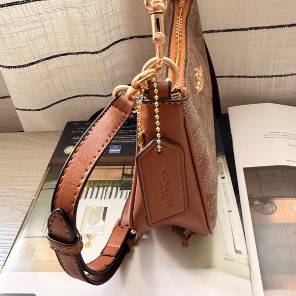 Coach Brown Crossbody Bag with Gold Accents - Picture 2 of 3
